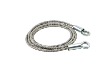 Fototapeta premium Steel Wire Rope Cable with Eyelets for Secure Fastening