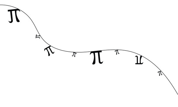 pi vector, pi icon , pi day on March 14. Mathematics. hand drawn pi symbol. 