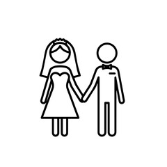 Couple holding hands Vector