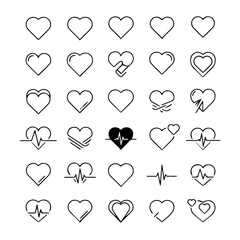 Collection of heart shapes Vector