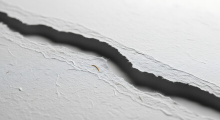 A grayscale image of a dark wavy line on a light surface