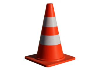 Orange Traffic Cone Isolated orange cone road cone isolated on a transparent background
