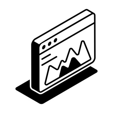 A glyph style icon representing serp ranking