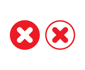 Obraz premium Red cross symbols and reject icons for digital interface design and error warnings are isolated on a transparent background for professional creative