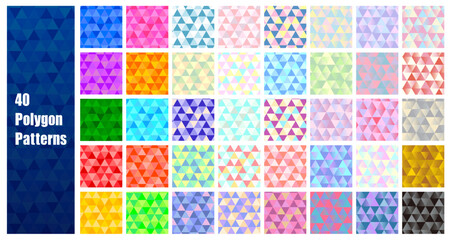 40種類のカラフルなポリゴンスウォッチパターンまとめ