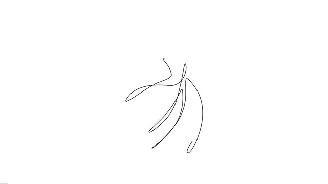 Continuous line art animation of a Whirling Dervish Sufi dance. 