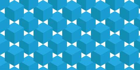 simple blue 3d cube pattern art for banner poster background.
