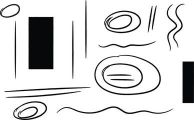 Different brush vector set 