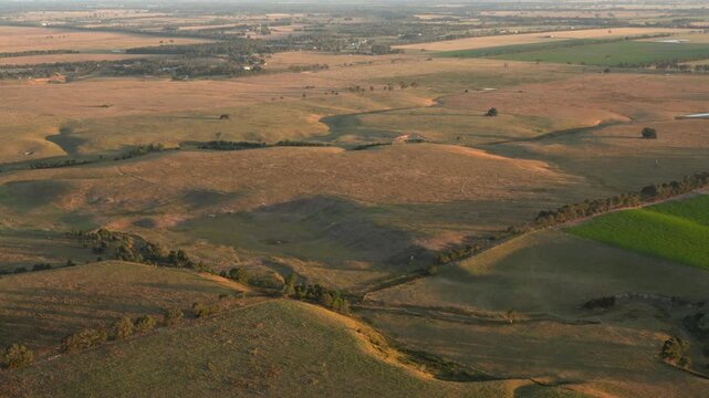 Serene countryside captured during picturesque sunset glow - Australia