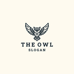 Fototapeta premium Owl logo icon design template vector illustration