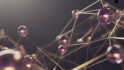 Luxurious Golden DNA Abstract Artwork