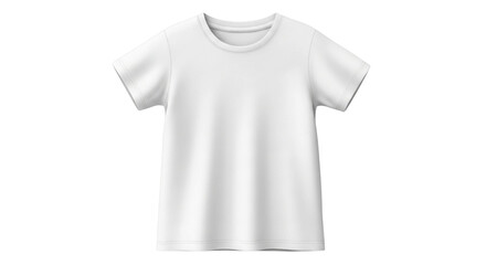 Blank casual white cotton t-shirt template isolated on a white background as a front view garment for fashion apparel design