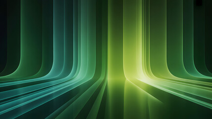 Modern Abstract Green DNA Digital Art