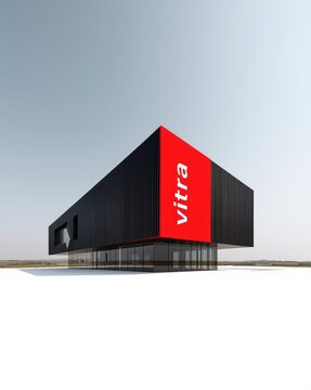 Modern vitra building in open landscape