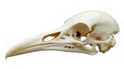 White bird skull white skull isolated on a transparent background