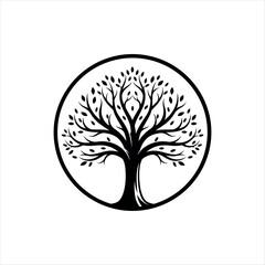 Obraz premium tree silhouette vector
