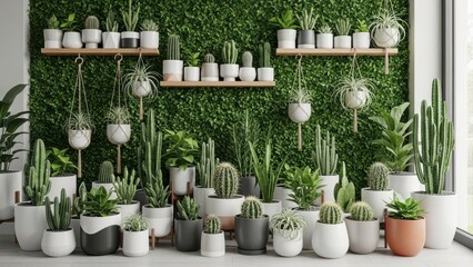 home garden interior filled a lot of beautiful plants