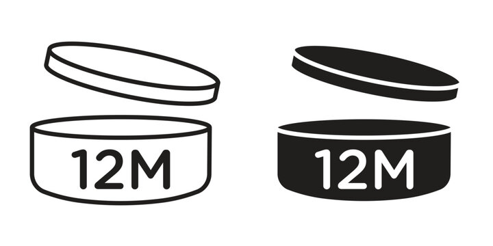 12M icon suitable design silhouette and line art style on white background
