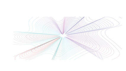 Abstract floral background with blue wave vector lines creating a digital technology pattern and light motion curves for a modern business wallpaper illustration