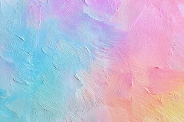 Fototapeta premium Soft pastel brush strokes create a tranquil and calming background with a blend of blue, pink, and lavender tones for a serene atmosphere