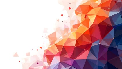 Abstract polygon background on clean white surface with modern geometric design