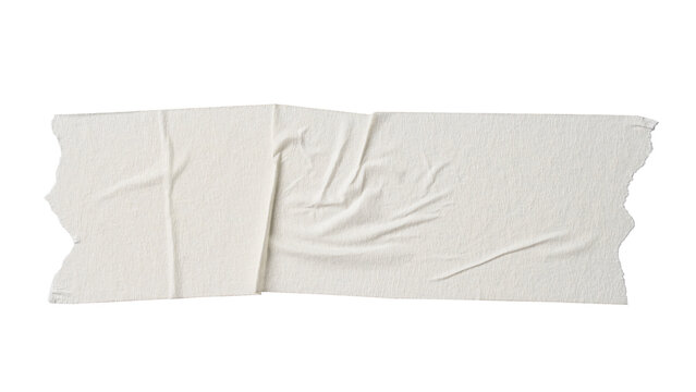 White sticker adhesive paper tape isolated on transparent background.