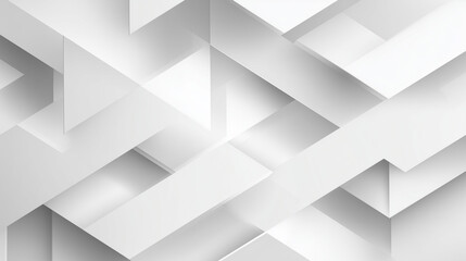 Obraz premium Abstract white geometric triangles and diagonal lines background