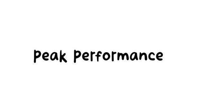 peak performace typing animation on white background video