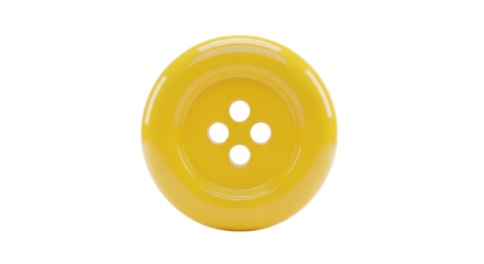 Yellow Button with Four Black Dots on Black Background