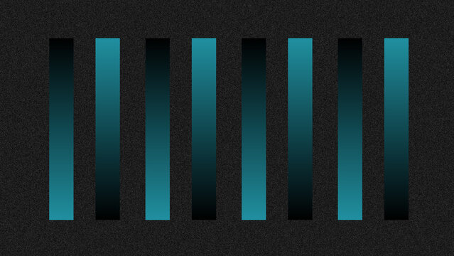Vertical teal gradient stripes, dark grainy textured background, repetitive pattern, contemporary design