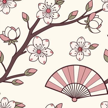 Japanese Girls Day Festival Floral Auspicious Motif Vector