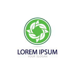 Minimal Leaf Garden Logo Design for Natural Botanical Park Branding Identity