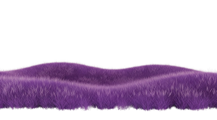 A serene and vibrant purple landscape against a dark background