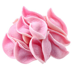 Pile of Pink Dumplings, Appetizer Food, Asian Cuisine, Isolated on transparent background