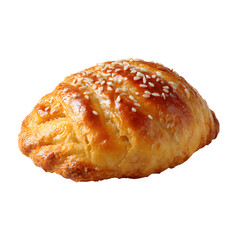 Golden Sicilian Biscuit with Sesame Seeds, Delicious Pastry Isolated on Transparent Background