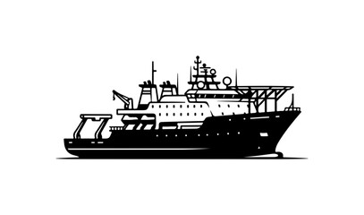 Obraz premium Industrial Ship Illustration