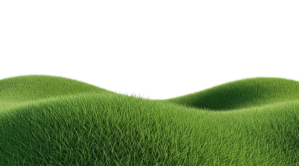 A serene green hill against a dark bg