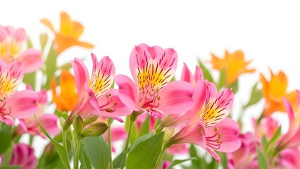 Happy mother's day flowers pink and yellow blooms for mom