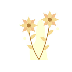 Vintage Botanical Flower Graphic