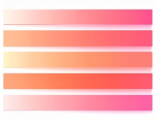 Gradient Color Swatches in Pink Orange and Yellow on White Background