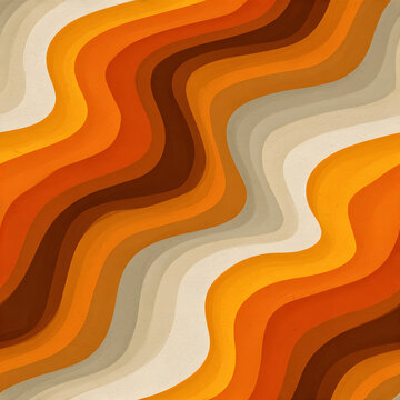70s retro seamless pattern background with groovy wavy stripes for packaging and web design

