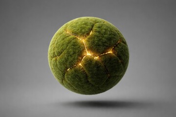 Tactile Green Velvet Sphere Isolated