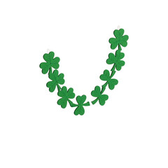 Green Shamrock Garland