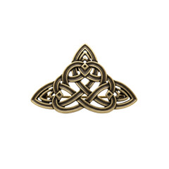 Celtic knot brooch on Transparent Background