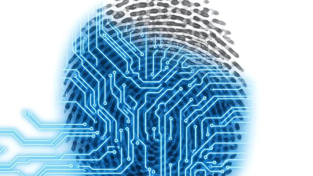 Fingerprint Scanning and Digital Circuitry Animation.