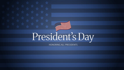 Obraz premium Celebration of president's day with american flag and text