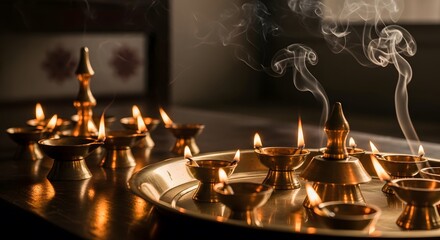 Obraz premium Pooja Thali Decoration set, made by Ai