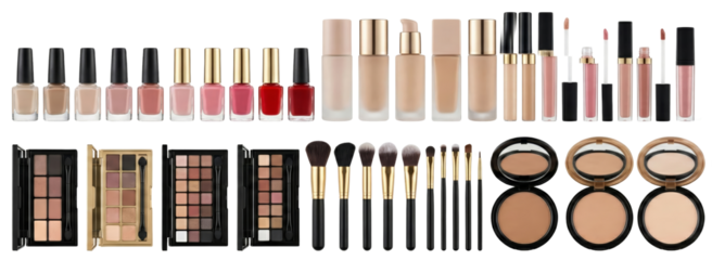 Cosmetic Collection: Foundation, Nail Polish, Eyeshadow Palettes, Brushes & Powder