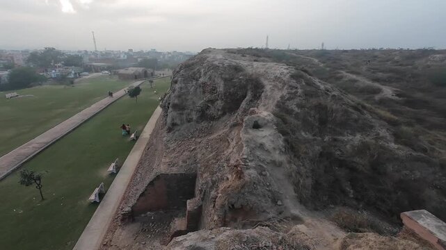 Exploring the Elevated Ramparts of Prithviraj Chauhan&rsquo;s Fort Offering a Stunning Bird's Eye Perspective of the Historical Heritage City
