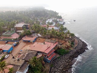Vagator Beach in Goa, India, Calm Coastal Landscape Along the Arabian Sea
